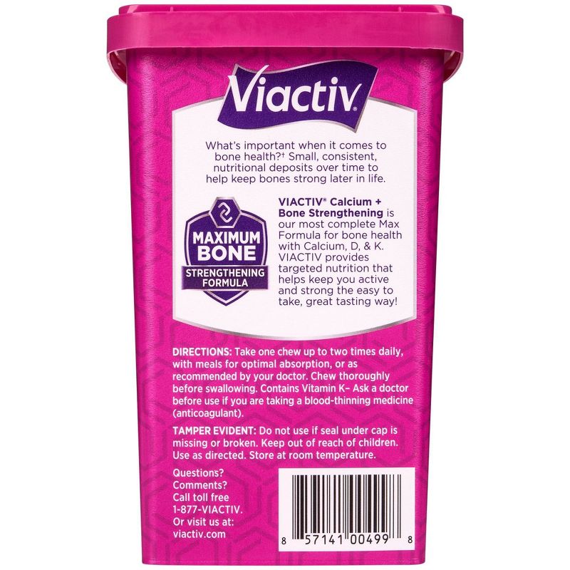 Viactiv Calcium Supplement Plus Vitamin D Soft Chews - Milk Chocolate - 100ct, 5 of 8