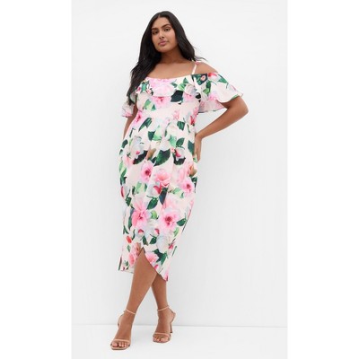 Women's Plus Size Love Me Do Dress - light pink | CITY CHIC