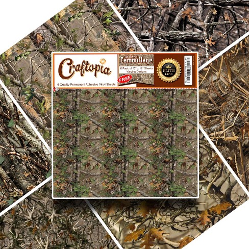 Craftopia Camo Vinyl For Cricut Self Adhesive Sheets, 6 And 1 Bonus Pack,  Camo Heat Transfer Vinyl : Target