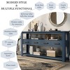 Modern Console Table with 4 Drawers and 2 Shelves,MDF Storage Sofa Table with Handles for Living Room,Long Entryway Console Table-Cuddlewood - 3 of 4