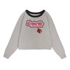 NCAA Louisville Cardinals Girls' Crew Neck Fleece Gray Sweatshirt - image 2 of 3