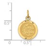 Black Bow Jewelry 14k Yellow Gold Script Happy Birthday Disc Charm or Pendant, 13mm - 4 of 4