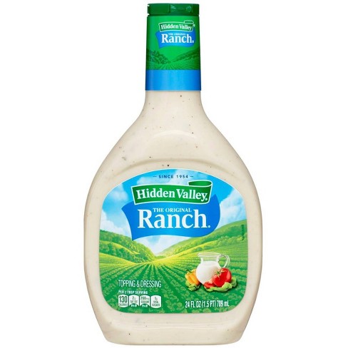  Hidden Valley Ranch Dressing & Dipping Sauce, Ranch Dressing  and Pizza Topping, Gluten Free Salad Dressing, 24 Ounces : Home & Kitchen