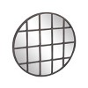 Metal Wall Mirror with Grid Frame Black - CosmoLiving by Cosmopolitan: Industrial Style, 36" Round Iron Mounted - image 3 of 4