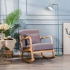 Nordlys Solid Wood and Fabric Rocking Chair Countryside Style Living Room - 2 of 4