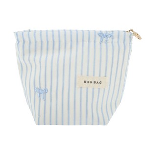 Unique Bargains Lightweight Clutch Plaid Bow Embroidery Makeup Bag 1 Pc - 1 of 4