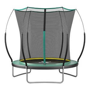 Okak 6/8/10/12/14FT UV-Protected Trampoline, Kids Trampoline with Safety Net and Metal Stand, Springfree Outdoor Trampoline for Yard, Garden - 1 of 4