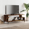 vidaXL TV Stand Smoked Oak 40.2 in.x15.7 in.x16.1 in. Engineered Wood and Powder-coated Steel - 3 of 4