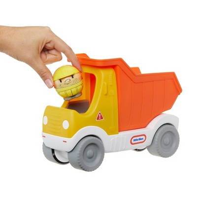 Toddler Push-Along Orange and Yellow Dump Truck Playset