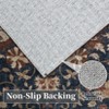 Area Rugs Floral Rug Non Slip Large Living Room Rug Washable Vintage Bohemian Soft Carpet for Bedroom Home Office - 4 of 4
