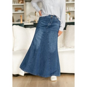 Inherit Jennifer A-Line Long Denim Skirt - 1 of 4