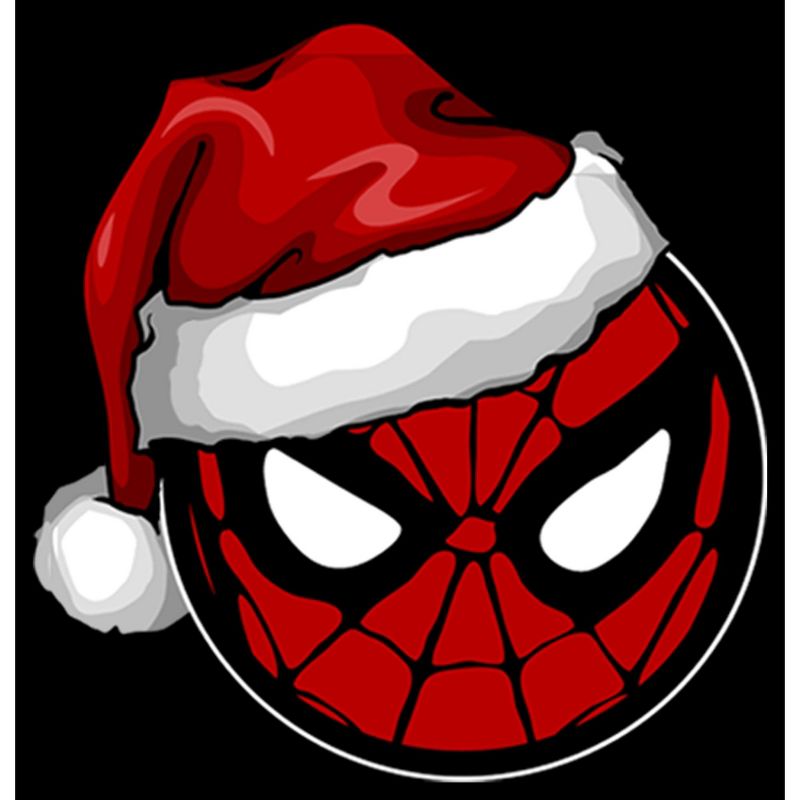 Boy's Marvel Christmas Spider-Man Santa Hat Pull Over Hoodie, 2 of 5