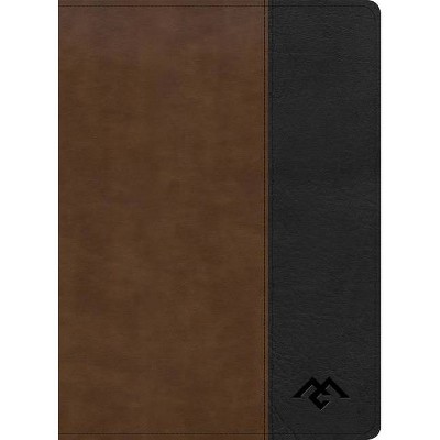 CSB Men of Character Bible, Brown/Black Leathertouch - by  Csb Bibles by Holman & Gene A Getz (Leather Bound)