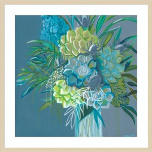 Amanti Art Cool Blues by Fab Funky Wood Framed Wall Art Print - 1 of 4