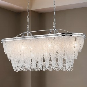 Rennnsan Glazwen 40"W 8-Light Tiered Crystal Vintage Dimmable Chandelier in Silver - 1 of 4