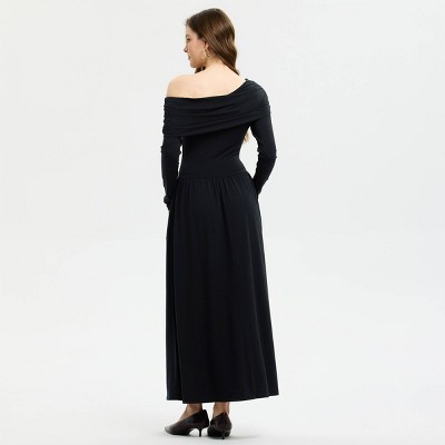 Женские платья A New Day Women's Long Sleeve Midi A-Line Dress - A New Day™ Black M — фото 2