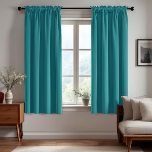 Deconovo Blackout Thermal Rod-Pocket Curtains, OEKO-TEX, 2 Panels(42W) - 1 of 4