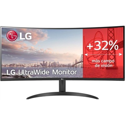 Manufacturer Refurbished LG 34WR50QC-B 34" UW-QHD (3440x1440) 100Hz 5ms Curved IPS FreeSync Monitor, Black