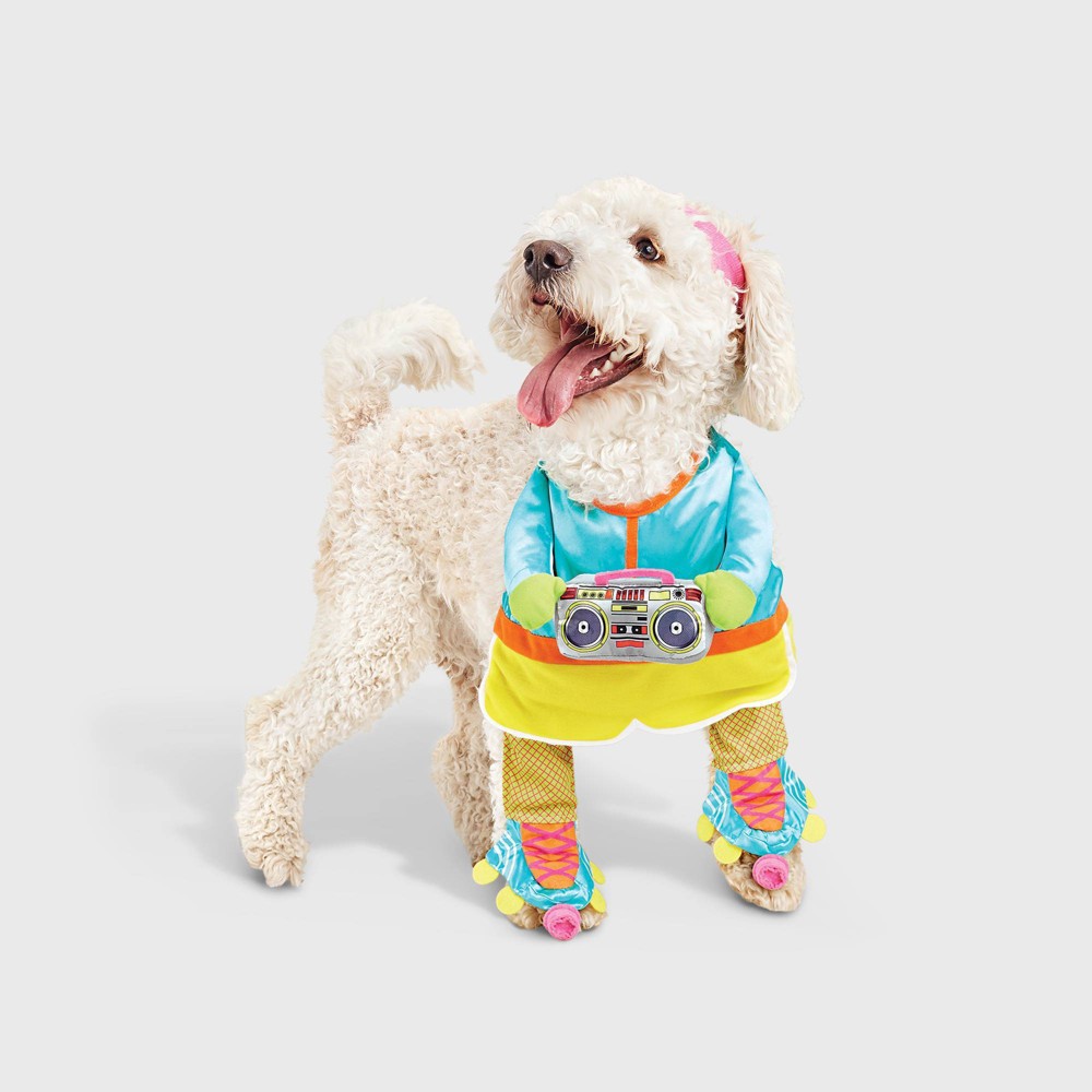 Halloween Retro Skater Dog Frontal Costume with Boombox Toy