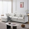 VASIP Chenille Modular Cloud Sectional Sofa - 105" L-Shaped 3-Seater with Ottoman,for Living Room,Beige - 4 of 4
