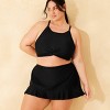 Women's Ruffle Swim Skirt - Shade & Shore™ Black - 3 of 3