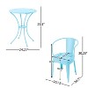 Christopher Knight Home Tisha Outdoor Modern Iron 3 Piece Bistro Set with Curved Open Backrest - 3 of 4
