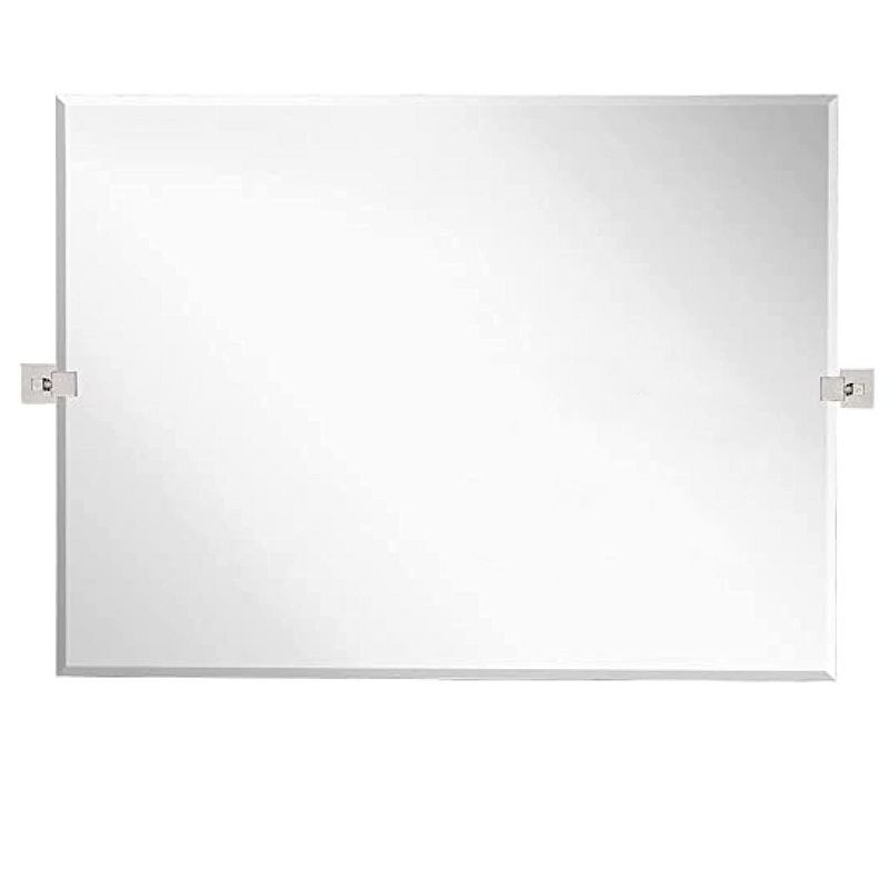 Hamilton Hills 20" X 30" Rectangle Pivot Wall Mirror Including Brushed Gold Squared Wall Brackets, 4 of 7