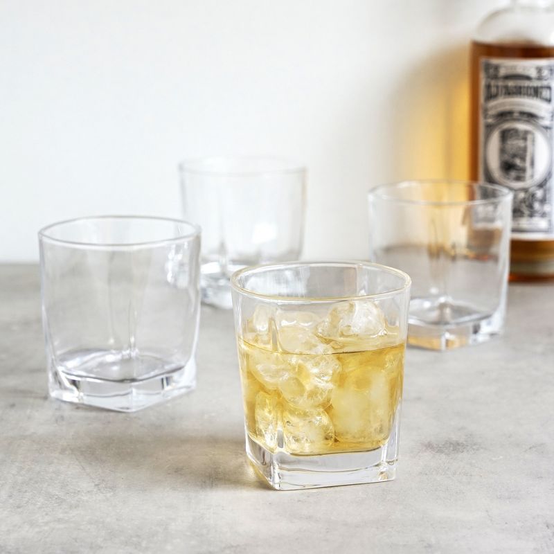 True Square Double Old Fashioned Glasses Set of 4, 3 of 12