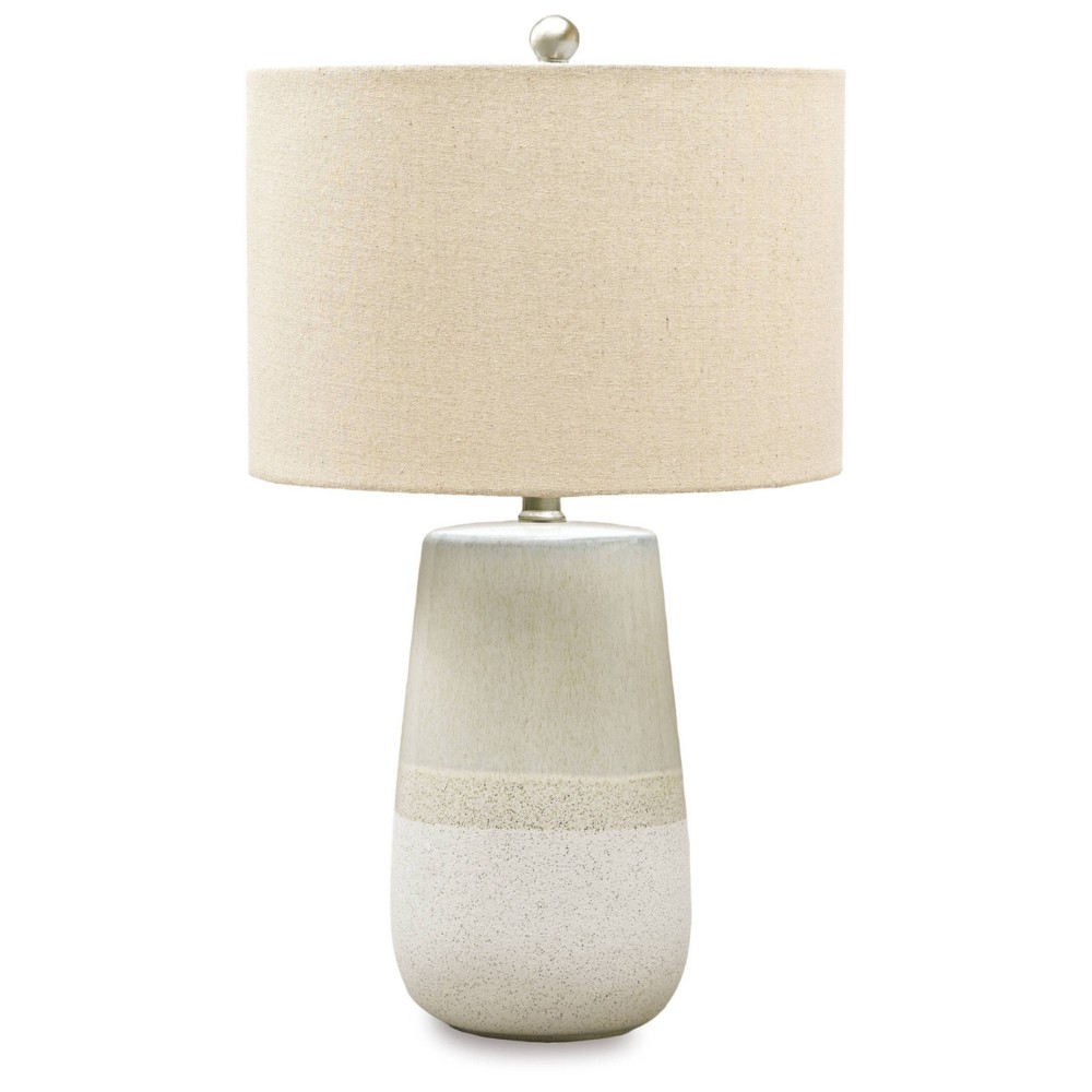 Photos - Floodlight / Street Light Shavon Table Lamp Beige/White - Signature Design by Ashley