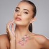 Unique Bargains Adult Simple Butterfly Fake Tattoos Pink Green 1 Set - 2 of 4