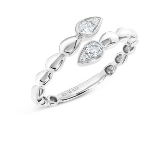 H.J. Namdar 0.16 ct tw Round Diamond Scale Twist Snake Ring 14K White Gold Natural Diamonds Size 6 - 1 of 4