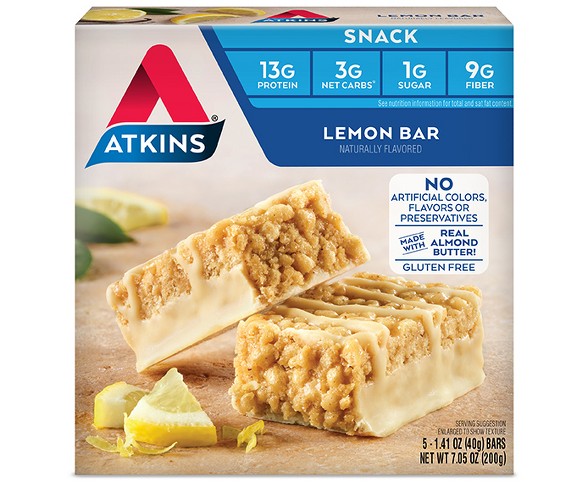 Atkins Snack Bars - Lemon - 5ct