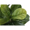 Maggift Artificial Plant Fiddle Tree Indoor Faux Fake Floor Greenery Potted Real Touch Decorative Green Leaves Black Pot, Green, 25.5"*19.75"*41.25" - 4 of 4