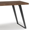 Solid Acacia Hardwood and Metal Flat Top Modern Industrial Desk with Wide Desk Surface and Accommodates Multiple Monitors and Multipurpose Use - 2 of 4