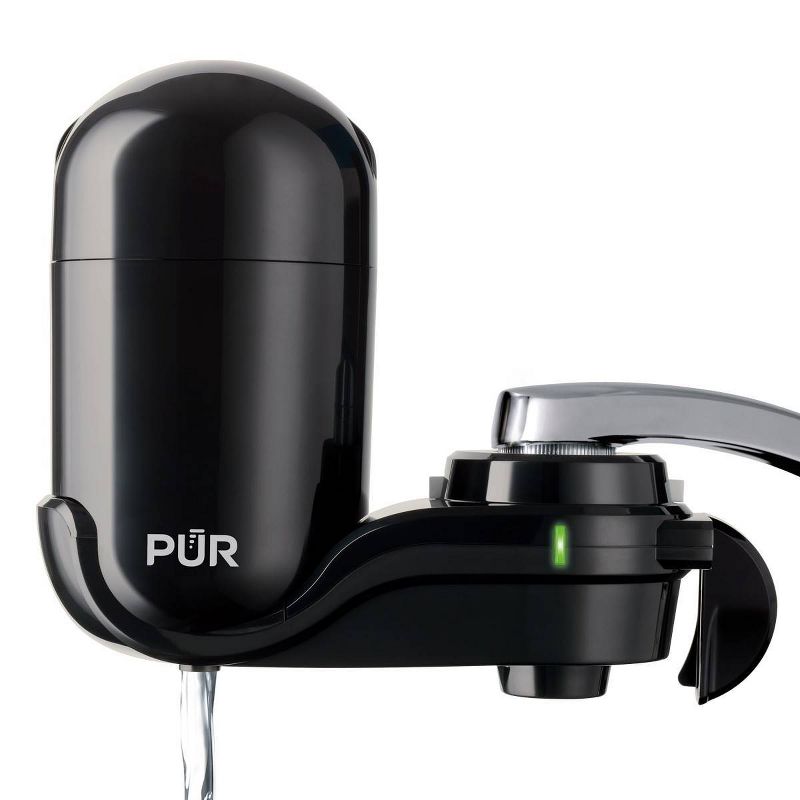 PUR Faucet Vertical Mount Water Filtration System Black, 1 of 14