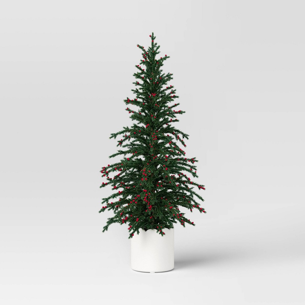 Photos - Other Decoration Christmas Classic Artificial Tree in Scallop Pot Large - Threshold™