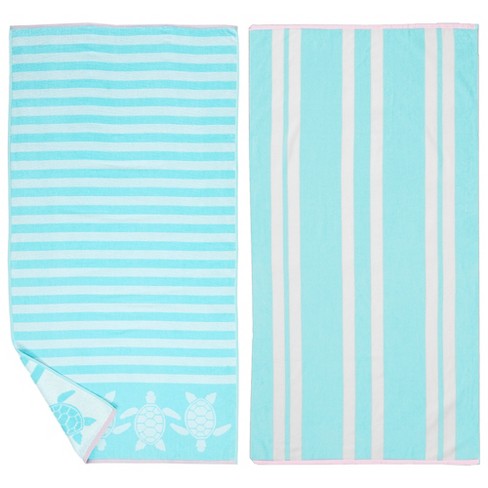 Set Of 2 Fun In Paradise Pestemal Beach/hand Towels Seafoam - Linum Home  Textiles : Target