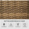 Patio Adirondack Chair with Rattan Wicker, Soft Cushions, Tall Curved Backrest for Deck or Garden - 4 of 4