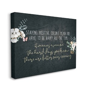Stupell Industries Motivational Distressed Stay Positive Charming Florals - 1 of 4