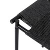 MAYEERTY Foot Rest Shoes Stools Handwoven Paper Rope Ottomans Black Entryway Living Room Bedroom Office - 4 of 4