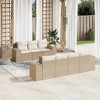 vidaXL Garden Sofa Set Beige, Cream White - 2 of 4