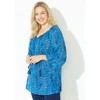 Catherines Women's Plus Size Sequin Trim Gauze Peasant Blouse - 4 of 4