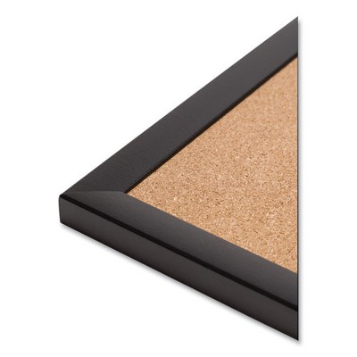 Modern Black Wood Frame Cork Bulletin Board 23 x 17