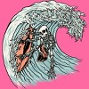 Women's Design By Humans Death Surfer By quilimo Racerback Tank Top - 2 of 3
