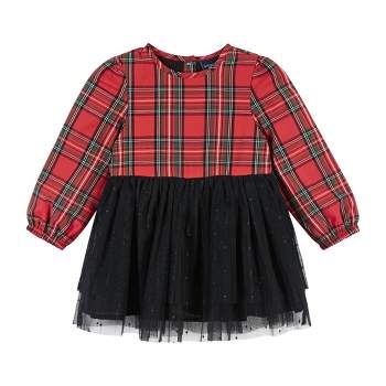Andy & Evan  Infant Girls Plaid Party Skirtzie