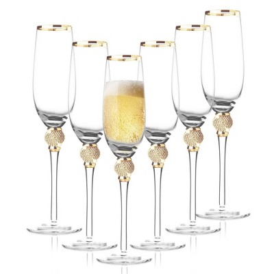 Berkware Premium Crystal Champagne Flutes - 5.5 Oz : Target