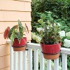 Set of 2 6" Indoor/Outdoor Clamp-On Flower Pot Holder Ring Brackets Black Powder Coat Finish - ACHLA Designs: Iron Planter Stands, Weatherproof - 3 of 4