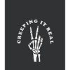 Women's CHIN UP Halloween Creepin' Real Skeleton Racerback Tank Top - 2 of 4