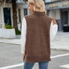 Oversized Sweater Vest for Women V Neck Sleeveless Solid Color Loose Pullover Sweater - 3 of 4