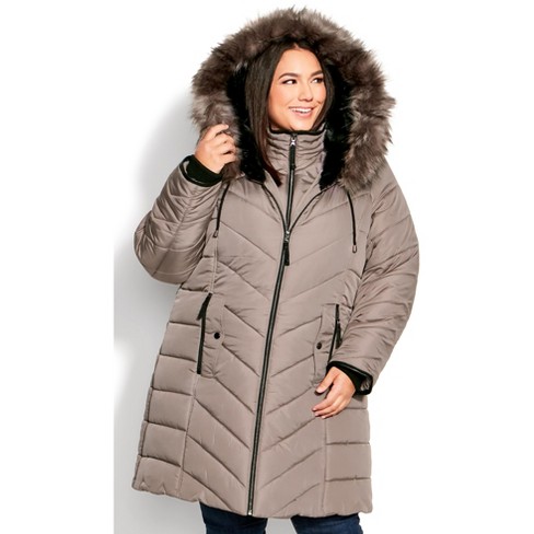 Simply styled women's long puffer clearance jacket